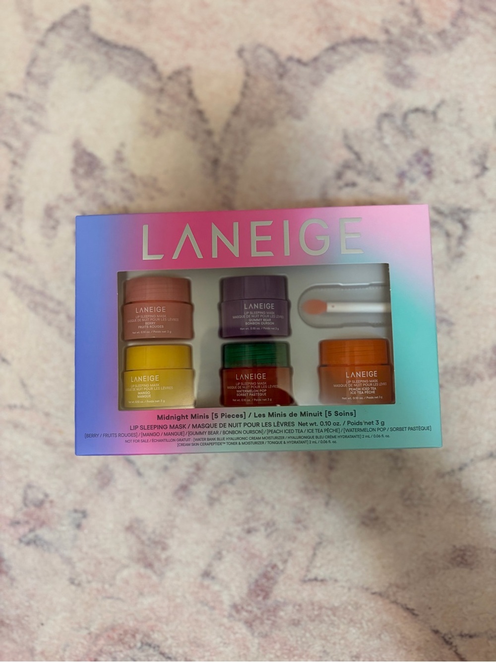 LANEIGE Midnight Minis 5-Piece Lip Sleeping Mask Set - Multicolor